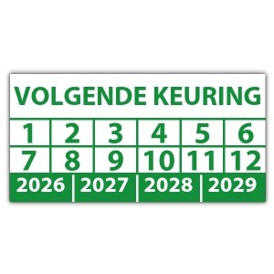 Keuringssticker volgende keuring - CV ketel stickers