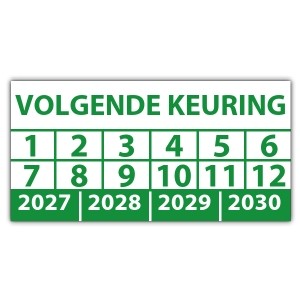 Keuringssticker volgende keuring - Algemene keuringsstickers
