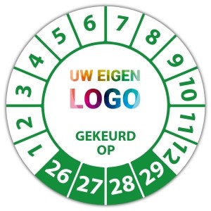 Keuringssticker gekeurd op - Goedgekeurd stickers logo