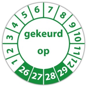 Keuringssticker gekeurd op - Keuringsstickers Ultra Destructable