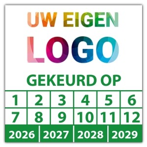 Keuringssticker gekeurd op - Keuringsstickers vierkant logo