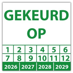 Keuringssticker gekeurd op - Keuringsstickers vierkant