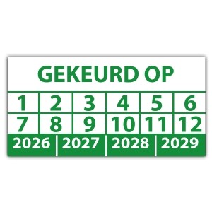 Keuringssticker gekeurd op - Keuringsstickers rechthoek