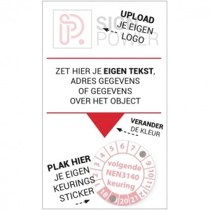 Basissticker met uw logo en tekst - CV ketel stickers