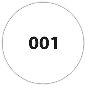Genummerde stickers - Rond - Keuringsstickers genummerd