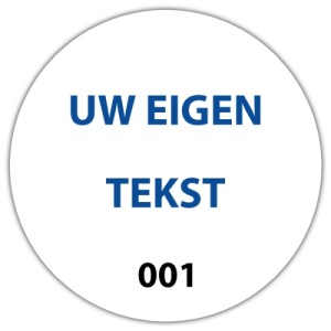 Genummerde stickers met tekst - Rond - Genummerde stickers