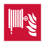 Brandpreventie sticker Brandslanghaspel (F002)