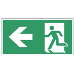 Nooduitgang sticker Vluchtweg naar links (A270E001)