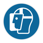 Gebodsticker Gelaatsbescherming verplicht (M013)