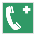 Eerste hulp sticker Noodtelefoon (E004)
