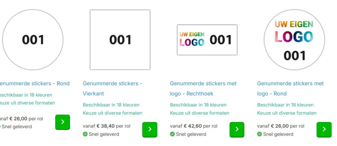 Handig: Genummerde stickers voor herkenning en registratie