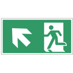 Nooduitgang sticker Vluchtweg omhoog links (A315E001)
