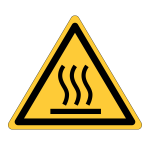 Waarschuwingssticker Warm oppervlak (W017)