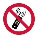 Verbodsticker Mobiele telefoon verboden (P013)