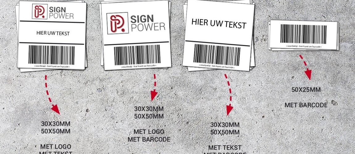 Nieuw product: Barcode stickers in verschillende formaten