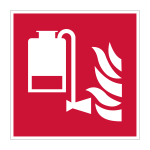 Brandpreventie sticker Brandblusser foam (F010)