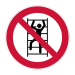 Verbodsticker Verboden te klimmen (P009)