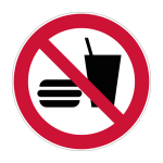 Verbodsticker Etenswaren verboden (P022)
