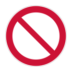 Verbodsticker Verboden te betreden algemeen (P001)