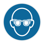 Gebodsticker Veiligheidsbril verplicht (M004)