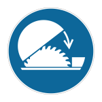 Gebodsticker Cirkelzaagbescherming (M031)