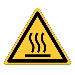 Waarschuwingssticker Warm oppervlak (W017)