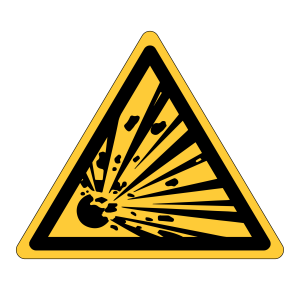 Waarschuwingssticker Explosiegevaar (W002)
