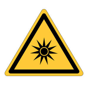 Waarschuwingssticker Optische straling (W027)