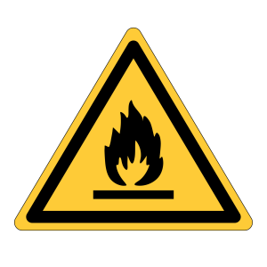 Waarschuwingssticker Brandgevaar (W021)