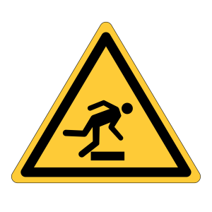 Waarschuwingssticker Struikelgevaar (W007)
