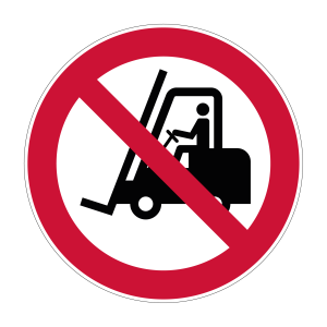 Verbodsticker Heftrucks verboden (P006)