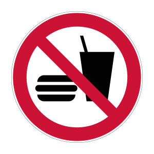 Verbodsticker Etenswaren verboden (P022)