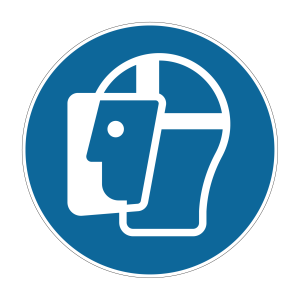 Gebodsticker Gelaatsbescherming verplicht (M013)