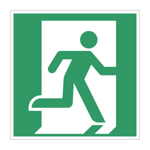 Nooduitgang sticker (Nood)uitgang rechts (E002)