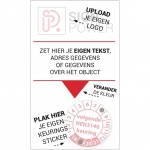 Basissticker met uw logo en tekst - 