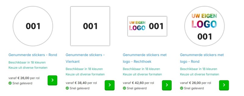 Handig: Genummerde stickers voor herkenning en registratie