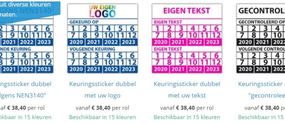 Dubbele Keuringsdatum Stickers; Flexibel en Aanpasbaar