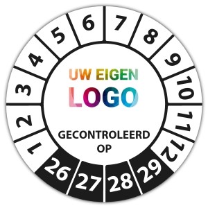 Keuringssticker gecontroleerd op logo