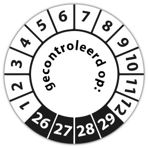 Keuringssticker gecontroleerd op