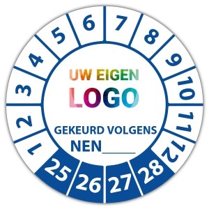 Keuringssticker gekeurd volgens NEN-norm (eigen invoer) -  logo