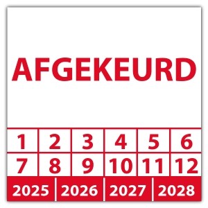 Keuringssticker afgekeurd - 
