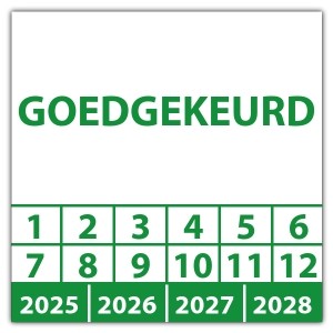 Keuringssticker goedgekeurd - 