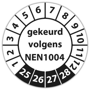 Keuringssticker Ultra Destructable gekeurd volgens NEN 1004 - 