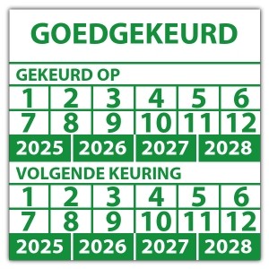 Keuringssticker dubbel goedgekeurd - 