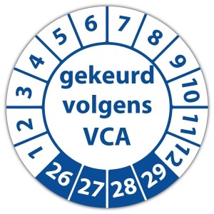 Keuringssticker gekeurd volgens VCA