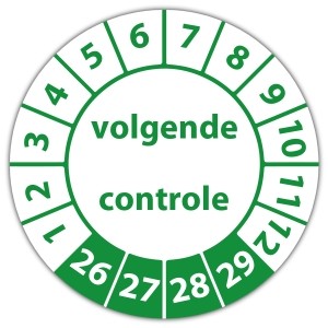 Keuringssticker volgende controle - 