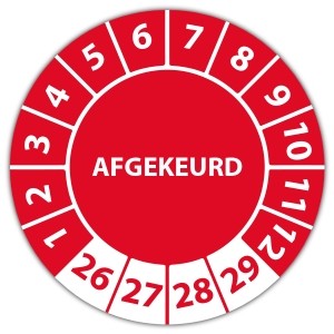 Keuringssticker afgekeurd (met datum) - 