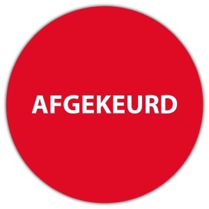 Keuringssticker afgekeurd (zonder datum)