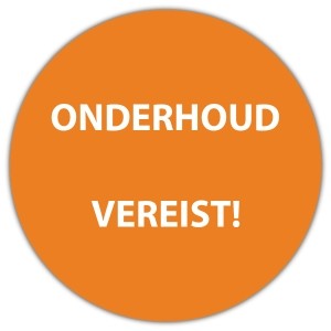 Keuringssticker onderhoud vereist - 