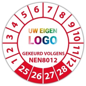 Keuringssticker gekeurd volgens NEN 8012 -  logo